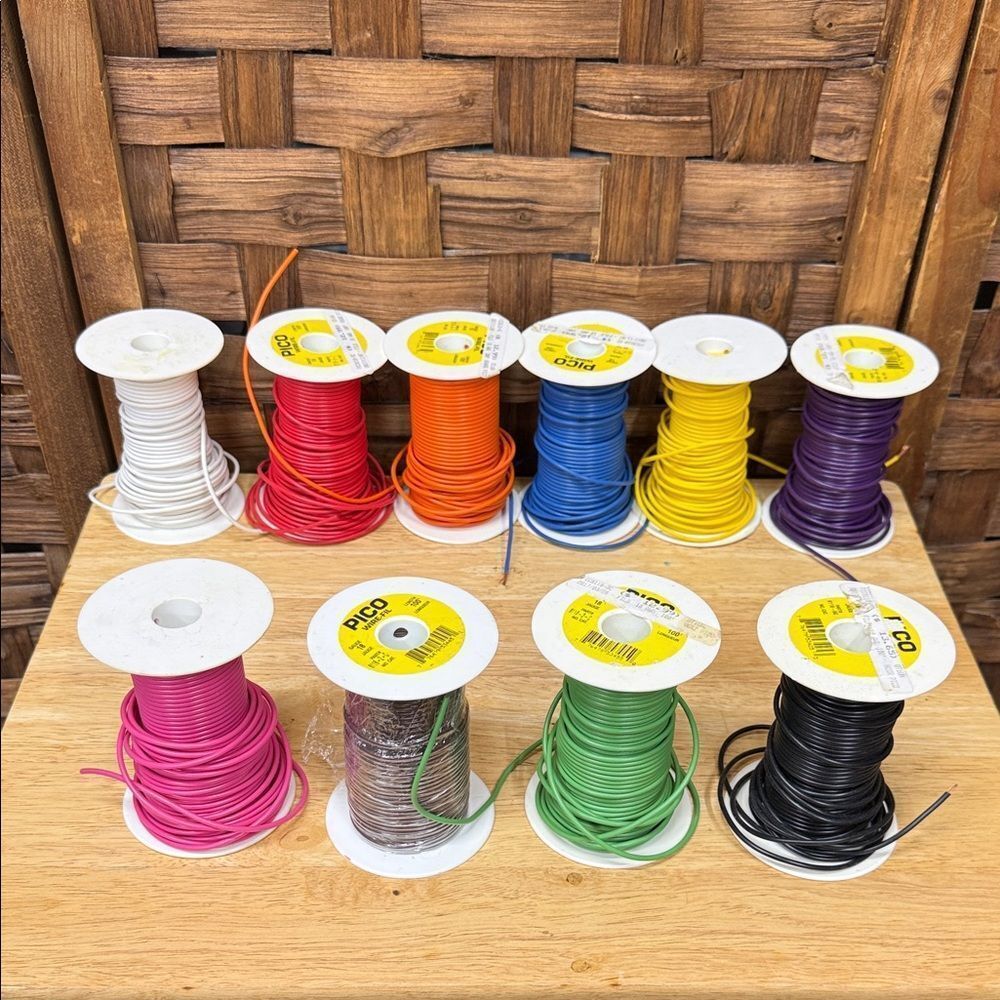 Huge lot Pico Wire 18 gauge Colorful Electrical Wire Spools